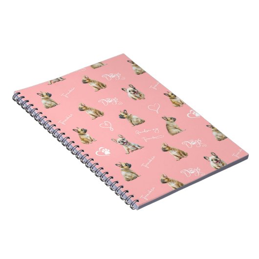 Frenchie Puppy Notizblock (Rechte Seite)