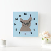 Frenchie, Quadratische Wanduhr (Zuhause)