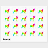 Frenchie Quadratischer Aufkleber (Blatt)