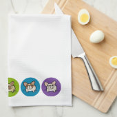 Frenchie Regenbogen Handtuch (Viertel Falte)