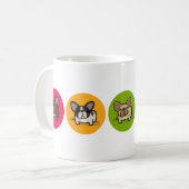 Frenchie Regenbogen Kaffeetasse (Vorderseite Links)