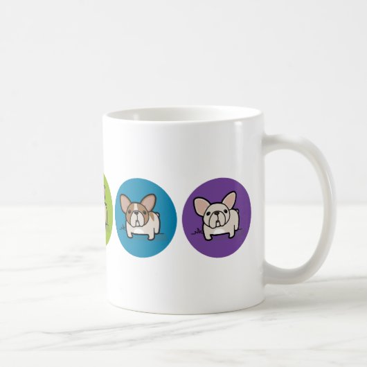 Frenchie Regenbogen Kaffeetasse (Rechts)