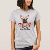 Frenchie Reindeer T-Shirt (Vorderseite)
