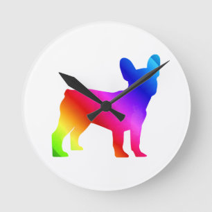 Frenchie Runde Wanduhr