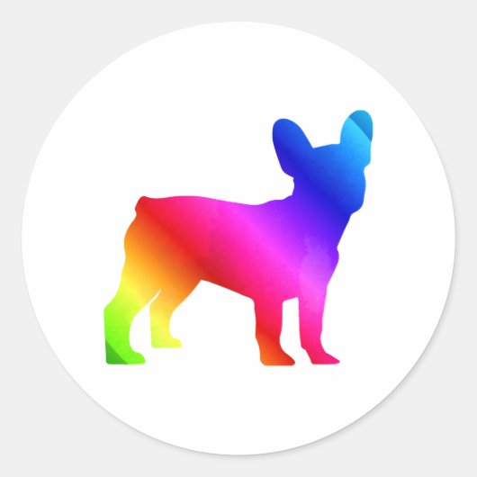 Frenchie Runder Aufkleber (Vorderseite)