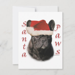 Frenchie Santa Pfoten Feiertagskarte