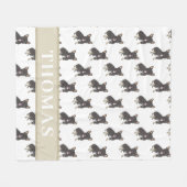 Frenchie (Schwarz & Tan Dreifarbig)  Fleecedecke (Vorderseite (Horizontal))