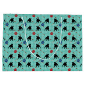 Frenchie Shadow Große Geschenktüte (Rückseite)