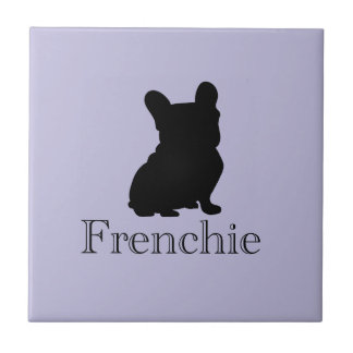 Frenchie silhouette fliese