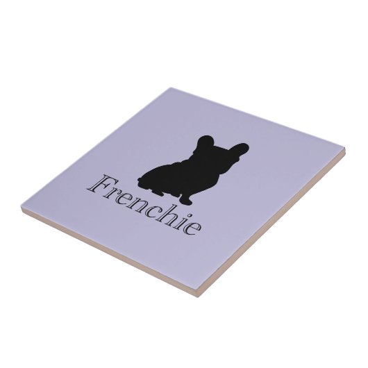 Frenchie silhouette fliese (Seite)
