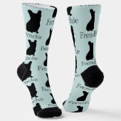 Frenchie silhouette socken (Gewinkelt)