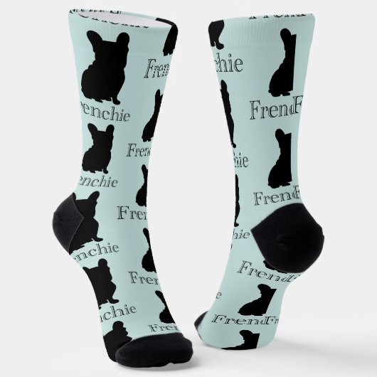 Frenchie silhouette socken (Gewinkelt)