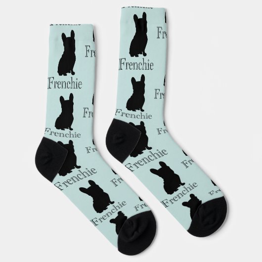 Frenchie silhouette socken (Rechts)