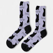 Frenchie silhouette socken (Linkes Detail)