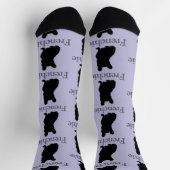 Frenchie silhouette socken (Oben)