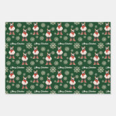 Frenchie Snowflake Custom Christmas Geschenkpapier Set (Vorderseite 3)