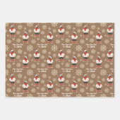 Frenchie Snowflake Custom Christmas Geschenkpapier Set (Vorderseite 2)