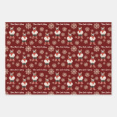 Frenchie Snowflake Custom Christmas Geschenkpapier Set (Vorderseite)