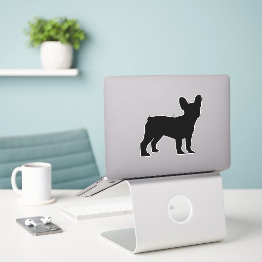 Frenchie Sticker (Laptop auf Schreibtisch)