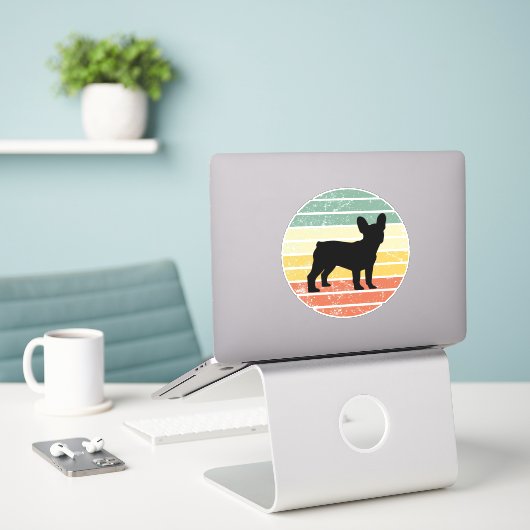 Frenchie Sticker (Laptop auf Schreibtisch)