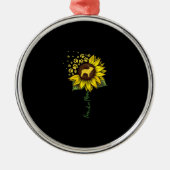 Frenchie Sunflower Mama French Bulldog Lover Gift Ornament Aus Metall (Vorne)