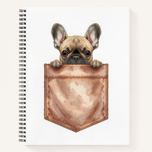 Frenchie-Taschenjournal Süßes Hundemutter-Notizb Notizblock
