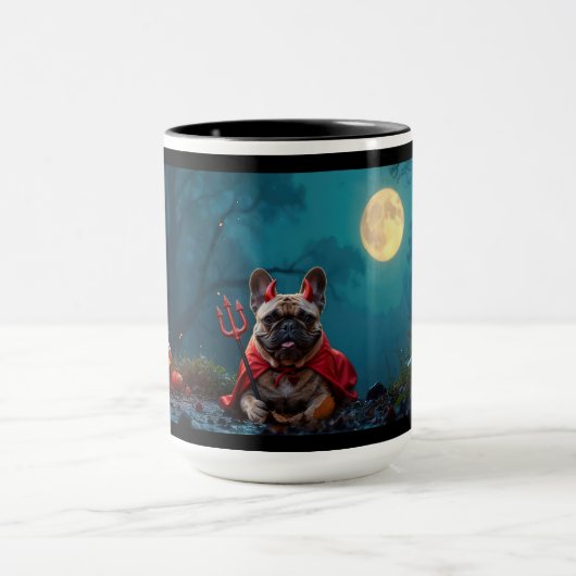 Frenchie Teufel- Zu süß, um böse zu sein Tasse (Zentrum)