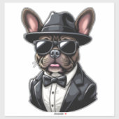 Frenchie The Gangster Aufkleber (Blatt)