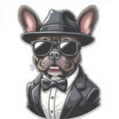 Frenchie The Gangster Aufkleber (Vorderseite)