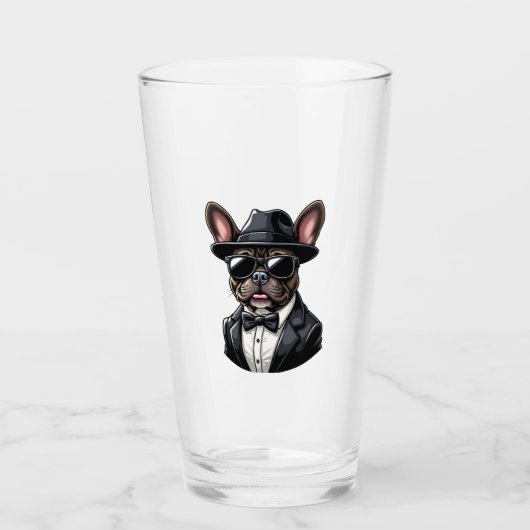 Frenchie The Gangster Glas (Vorderseite)