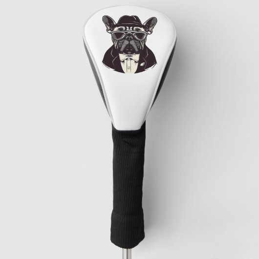 Frenchie The Gangster Golf Headcover (Vorderseite)