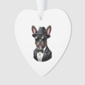 Frenchie The Gangster Ornament (Vorderseite)