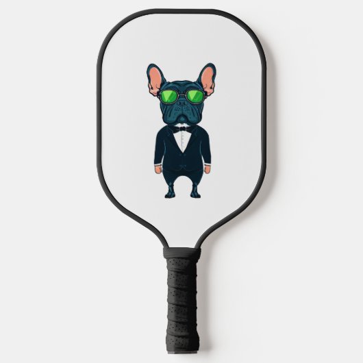 Frenchie The Gangster Pickleball Schläger (Vorderseite)