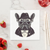 Frenchie The Gangster Serviette (Beispiel)
