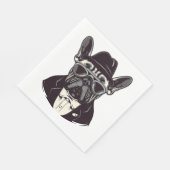 Frenchie The Gangster Serviette (Ecke)