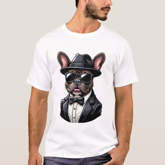 Frenchie The Gangster T-Shirt (Vorderseite)