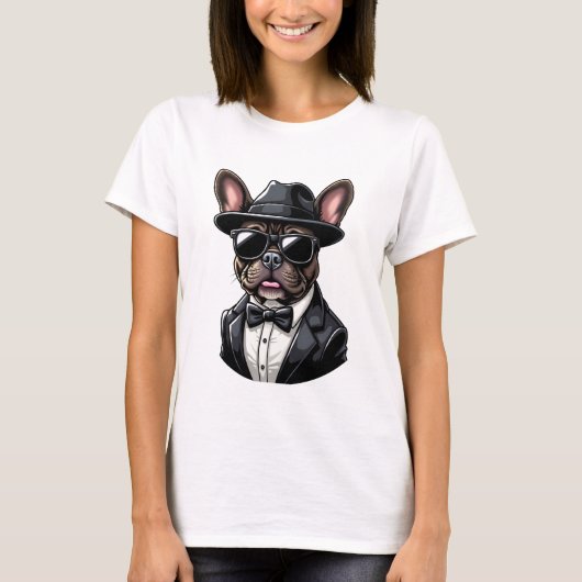 Frenchie The Gangster T-Shirt (Vorderseite)
