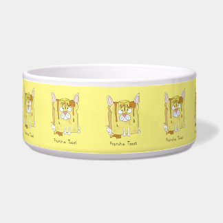 Frenchie Toast French Bulldog Dog Food Bowl Napf