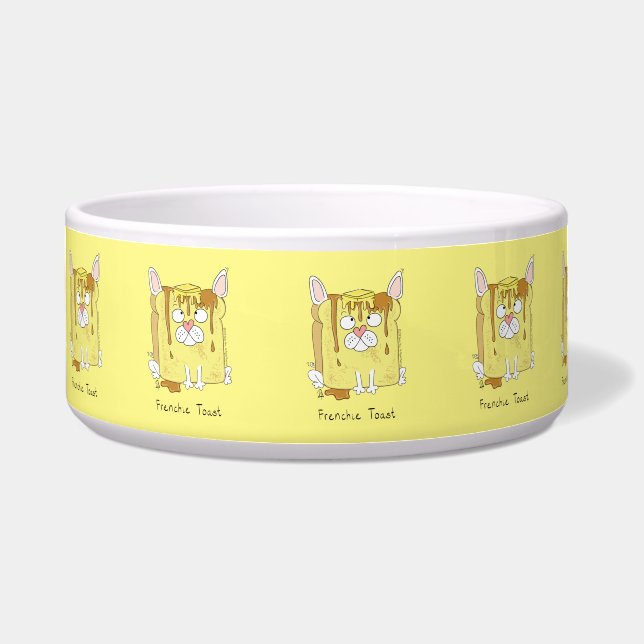 Frenchie Toast French Bulldog Dog Food Bowl Napf (Vorderseite)