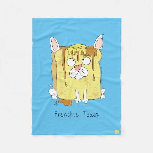 Frenchie Toast French Bulldog Fleece Blanket (Vorderseite)