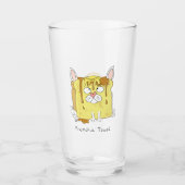 Frenchie Toast French Bulldog Funny Glas (Vorderseite)