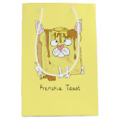 Frenchie Toast French Bulldog Funny Mittlere Geschenktüte (Vorderseite)