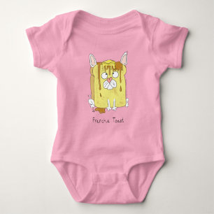 Frenchie Toast French Bulldog Kid's Baby Bodysuit Strampler