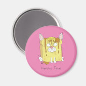 Frenchie Toast French Bulldog Magnet (Vorderseite/Rückseite)