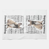 Frenchie Tracks Küchentuch (Horizontal)