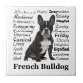 Frenchie Tracks Tile Fliese (Vorderseite)