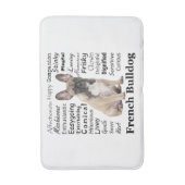 Frenchie Traits Bath Mat Badematte (Vorderseite Vertikal)