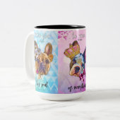 Frenchie Trio-Tasse Zweifarbige Tasse (Vorderseite Links)