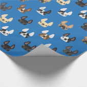 Frenchie u. Freund-Packpapier Geschenkpapier (Ecke)