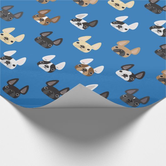 Frenchie u. Freund-Packpapier Geschenkpapier (Ecke)